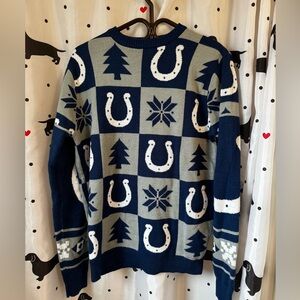NFL Blue and Gray Crewneck Sweater with Winter Patterns